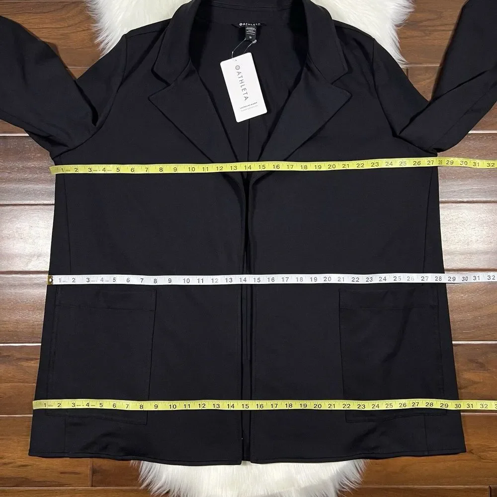 Athleta Women's‎ Plus Size 20 Black Open Front Eastbound Blazer Jacket